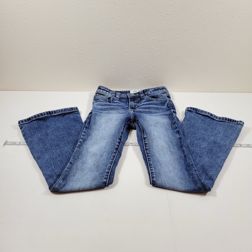 BKE Bootcut Jeans Youth Girls 10R Blue Excellent Adjustable Waist Denim